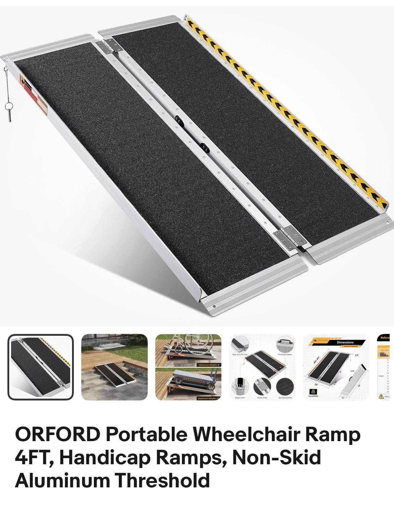 Brand New Light Aluminum Wheelchair Ramp