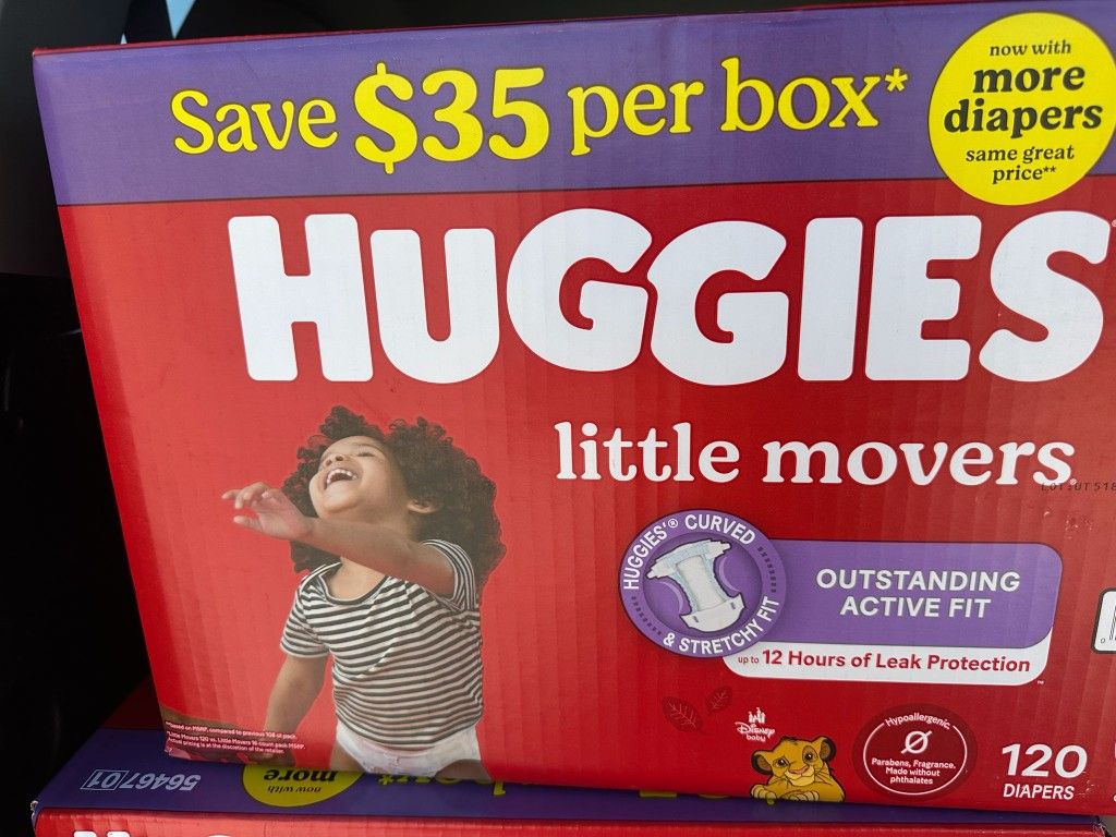 Huggie Pampers 120 Count Size 6