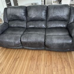 Leather Couch And love Seat( Recliners)  For Sale 