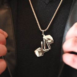 LA Silver Pendant Pure 925 Necklace