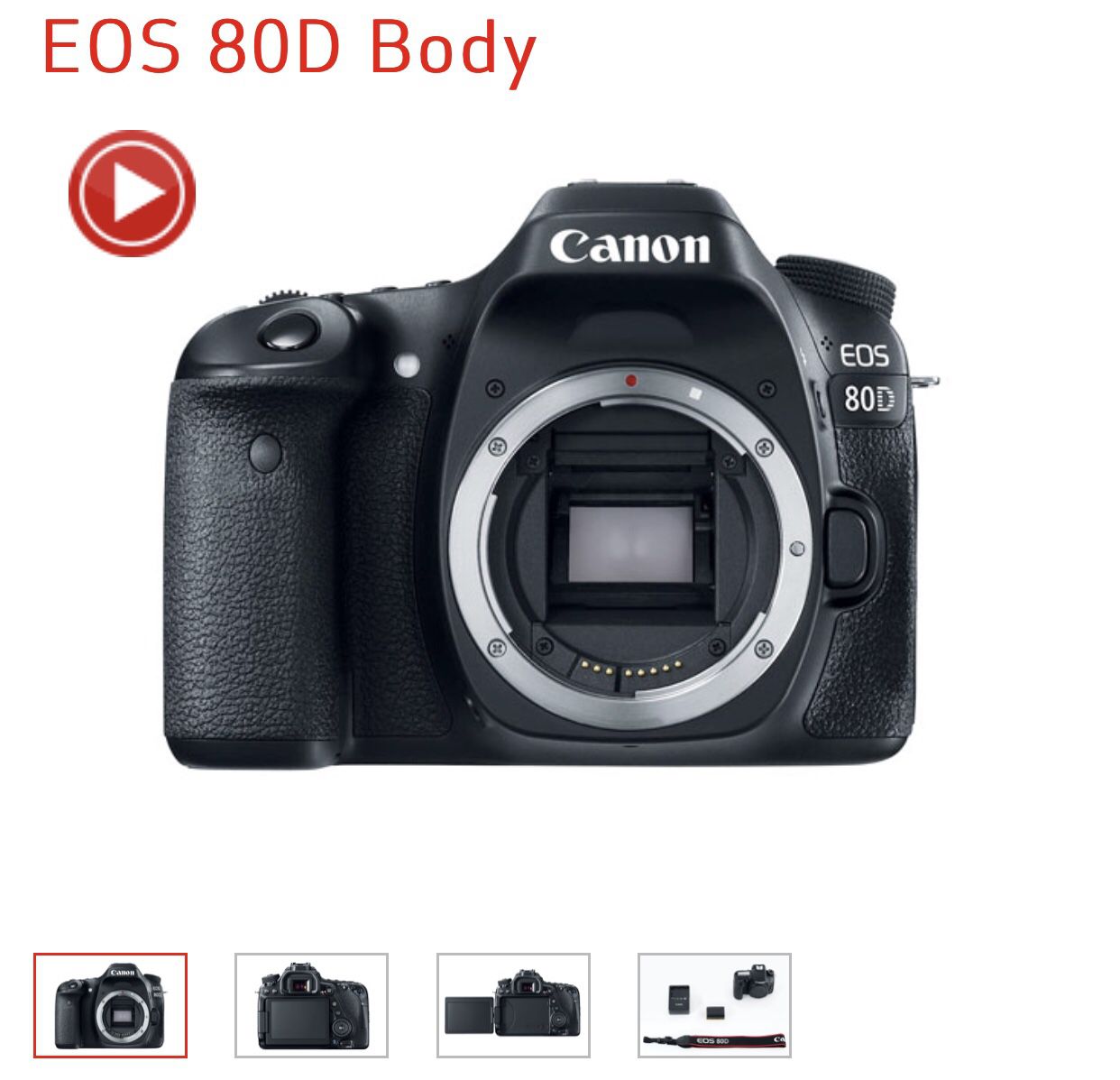 Canon 80D DSLR body