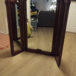 Big Wooden Mirror 