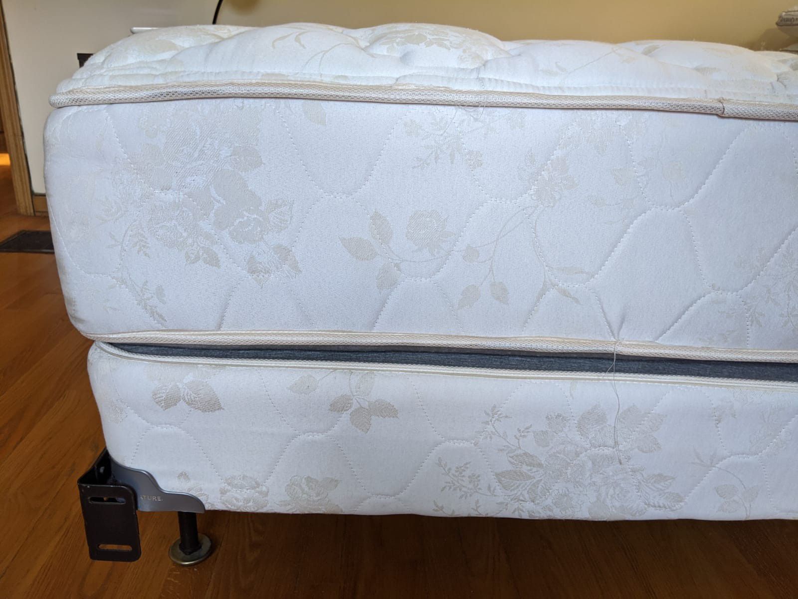 Queen size mattress and bed frame