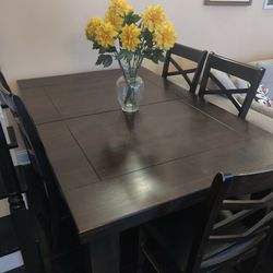 Dining Set With 4 Chairs And Sitting Bench
