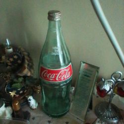 Old glass coke liter bottle