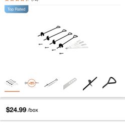 Creative Cedar Designs Black 4 Piece Pack Playground Anchor Kit