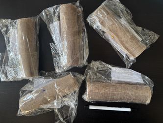 Burlap Ribbon Rolls – set of 5