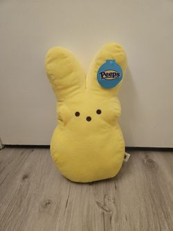 Peeps Yellow Marshmallow Plush Stuffed Bunny