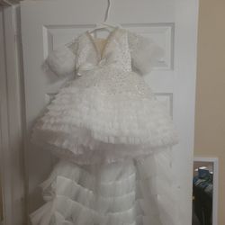 White Toddler Pagent Dress