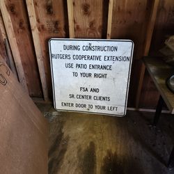 Large Metal Sign Worksite
