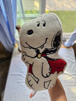 Peanuts Halloween Snoopy Vampire Sherpa Plush Character Pillow
