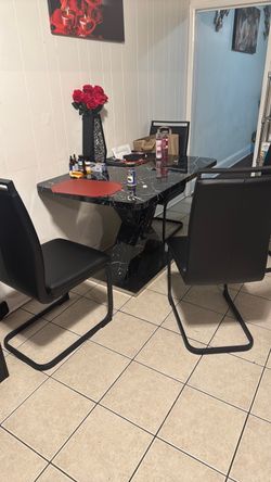Table and four chair