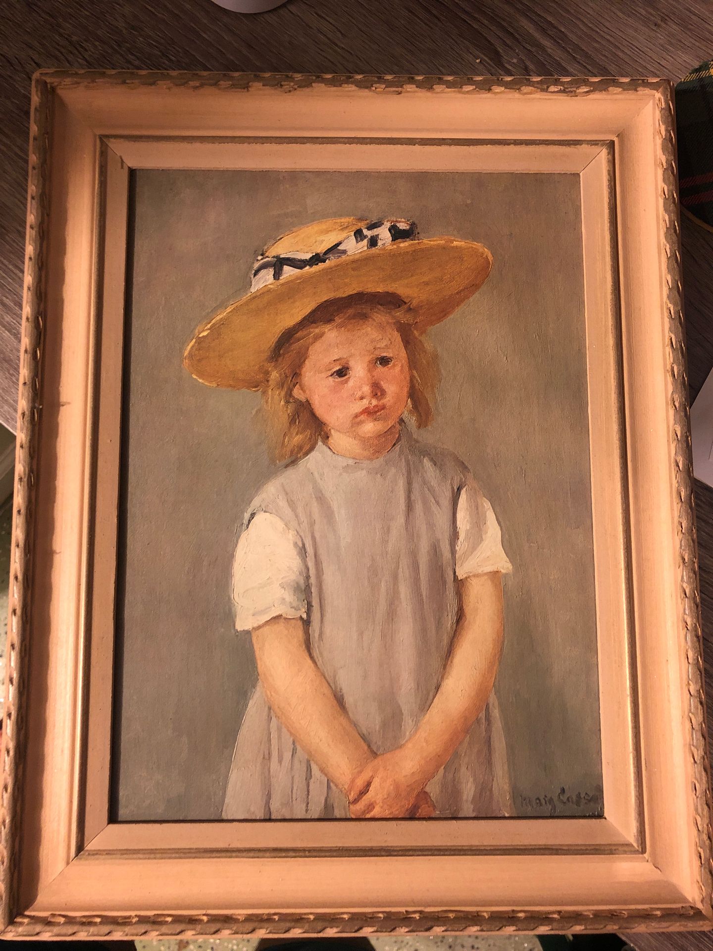 Child in a Straw Hat Mary Cassatt