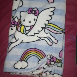 Hello Kitty  Unicorn Blanket 
