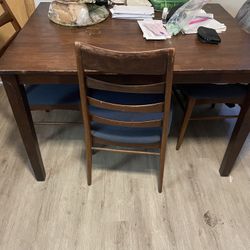 Kitchen Table With Three Chairs Wood FREE