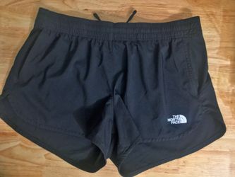 The North Face Women's Flashdry Athletic Shorts Size Large Black Polyester 3 Pockets Activewear