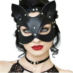 Leather Masquerade Party Mask (Cosplay, Halloween, Costume)
