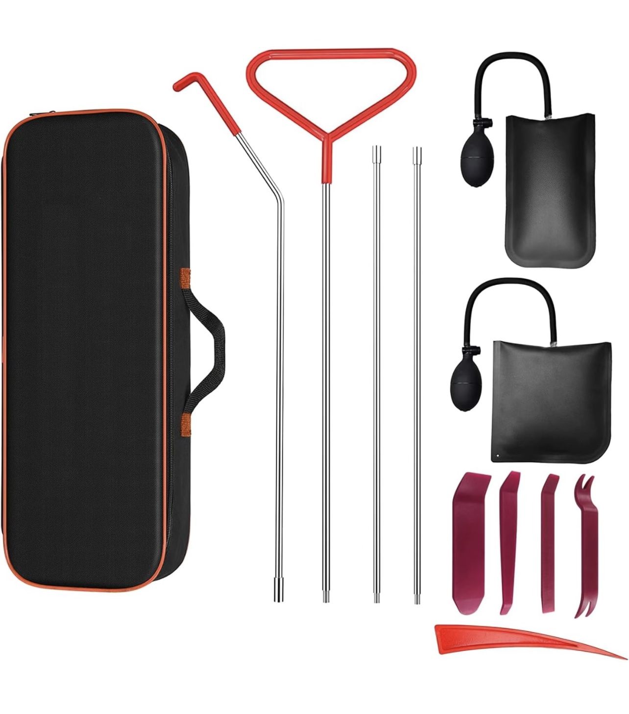 Car Repair Lock Out Tool Kit Portable Automotive Tool Set 13 PCS with Carrying Bag for Cars & Trucks