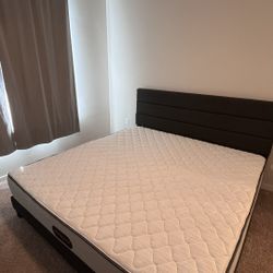 King Mattress - Beautyrest BR800 Medium + Bed Frame