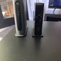 Netgear & Motorola Modem And Wireless Router