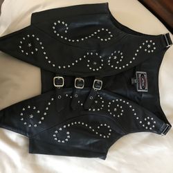 Motorcycle Harley Davidson headband leather gloves river road studded vest