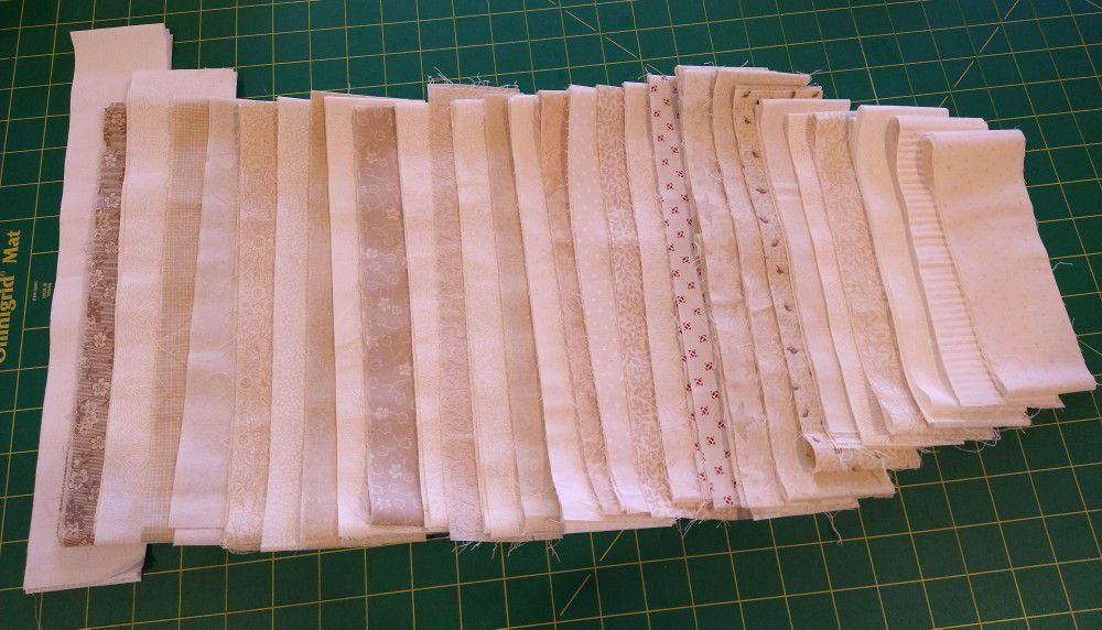 Quilt Fabric--2 3/4 Yds Neutral 2.5" Strip Bundle