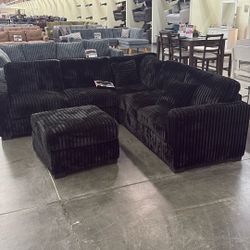 4 piece sectional (furry) 