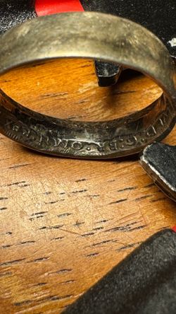 Australia Floring Silver Coin Ring size “9”