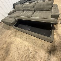 Costco Sectional Sofa w/ Storage Ottoman 