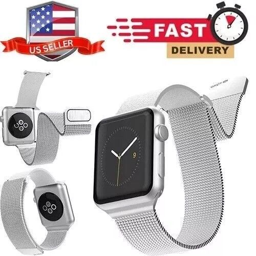 Apple Watch Milanese Mesh Band Magnetic Strap Loop for Series 5, 6, 7, 8 (38/40mm)