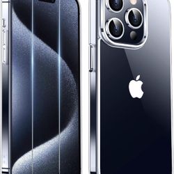  iPhone 15 Pro Case Clear,[Anti-Yellowing][10FT Military Grade Drop Protection][Anti-Scratch] Slim Fit Yet Protective Shockproof Bumper Phone Case 6.1