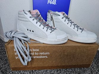 **P448 Skate-W High-Top Sneakers – Flax/Pink – EU 35 – Brand New**