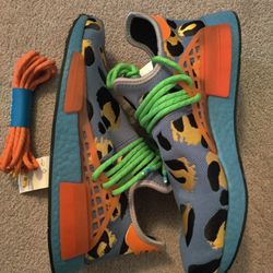 Adidas NMD HU Pharrell "Animal Print Altered Blue" Size 9.5 Men