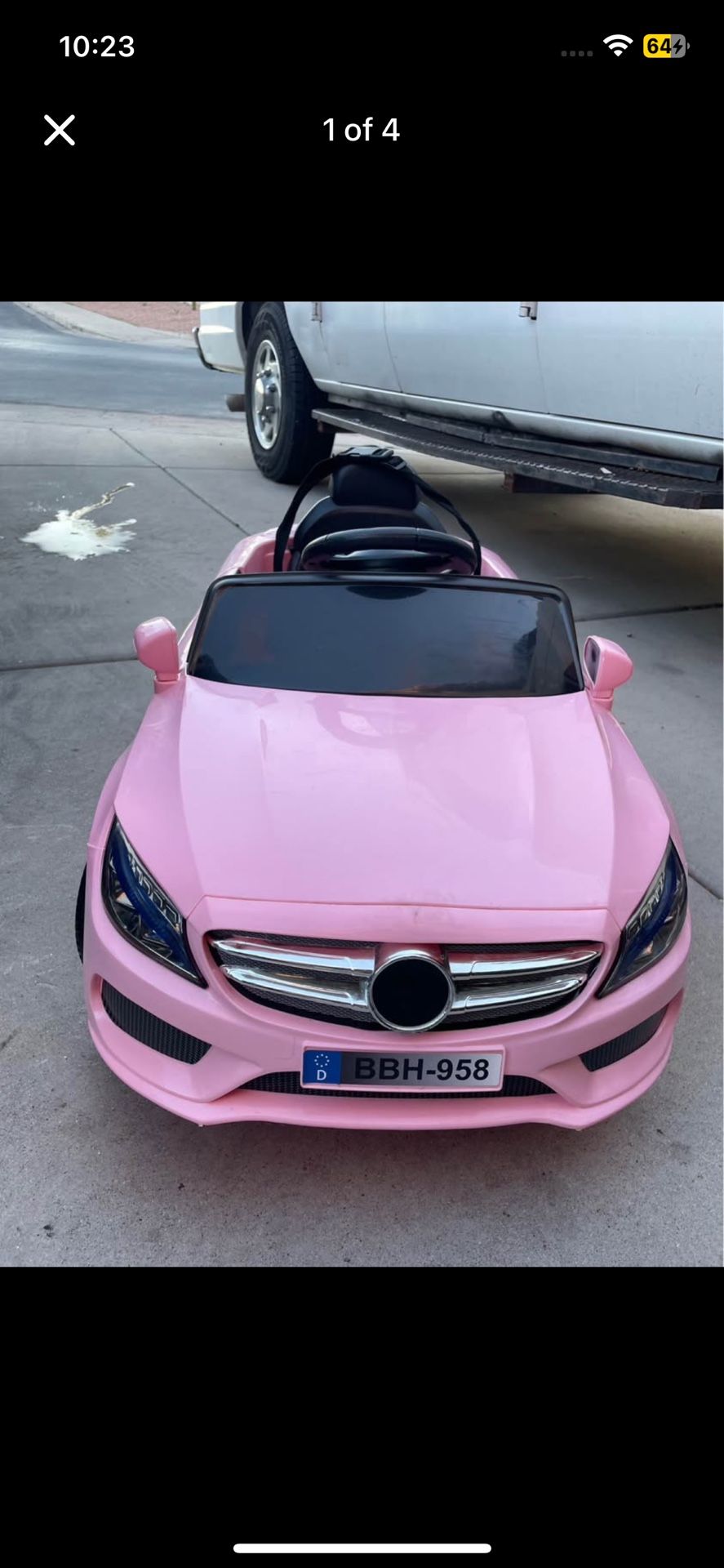 Pink Car With Charger