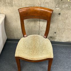 2 Wooden/ PLUSH Leopard Print Chairs 