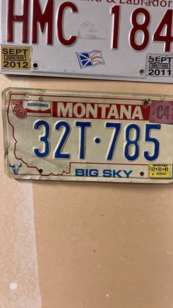 Montana license plate