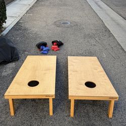 GoSports Regulation Size (4x2) Solid Wood Cornhole Set - Includes Carrying Bag