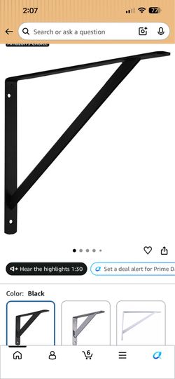Heavy Duty Metal Shelf Brackets Black Strong Steel