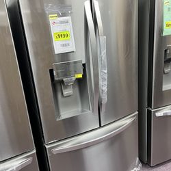 Refrigerator, LG Open Box 36” French Door Refrigerator Free Delivery With Warranty