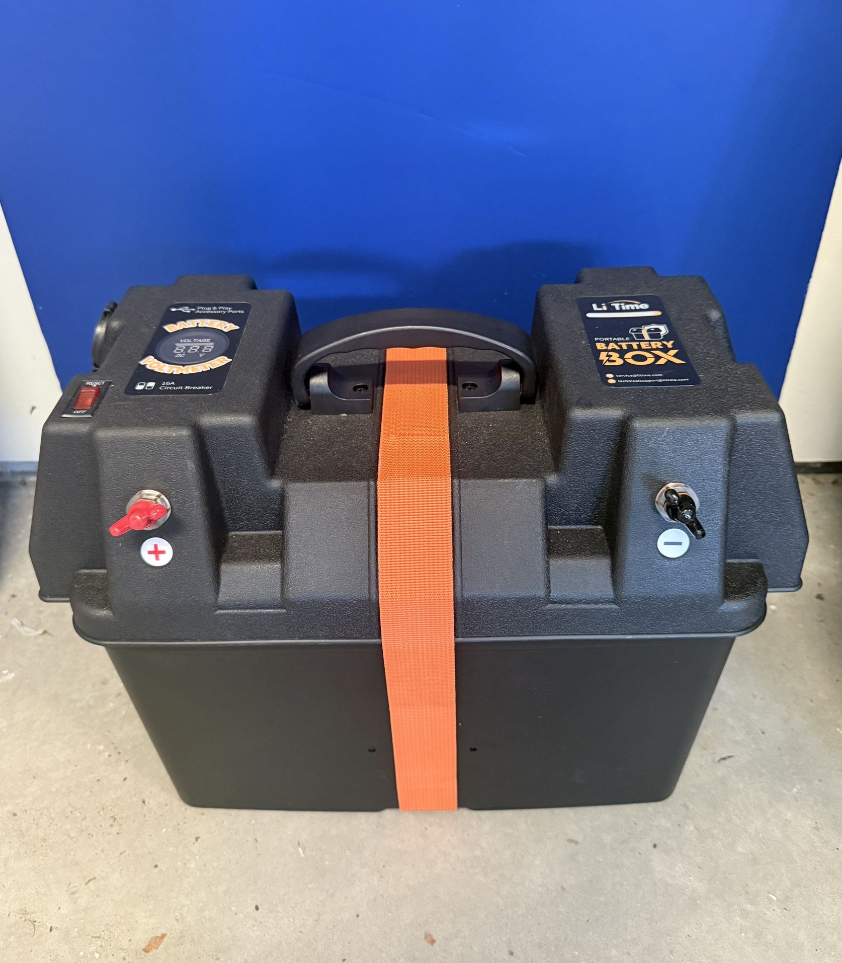 12V 100Ah Group 24 Bluetooth LiFePO4 Battery with Battery Box