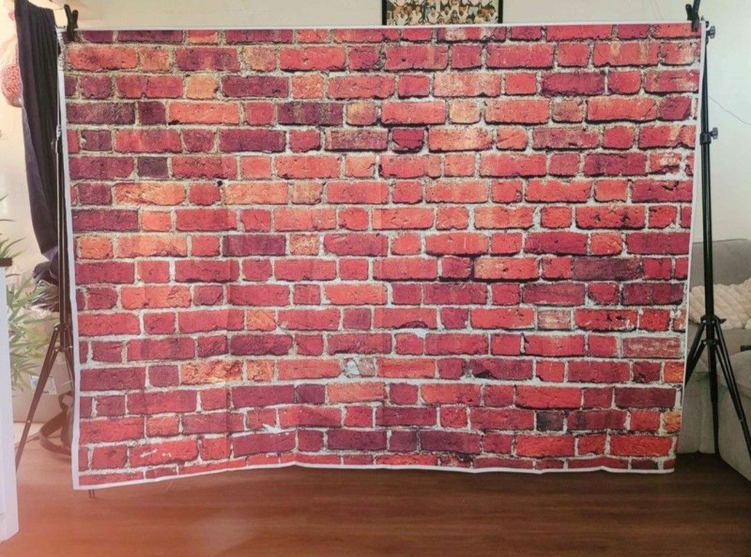 7x5ft vinyl Red Brick Wall Backdrop