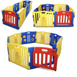 Kidzone Baby Playpen 8 Panel Safety Gate 