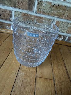 SHANNON CRYSTAL ICE BUCKET WITH HANDLES