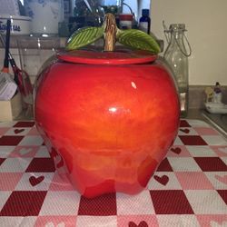 Ceramic Cookie Jar, Apple Containers,  