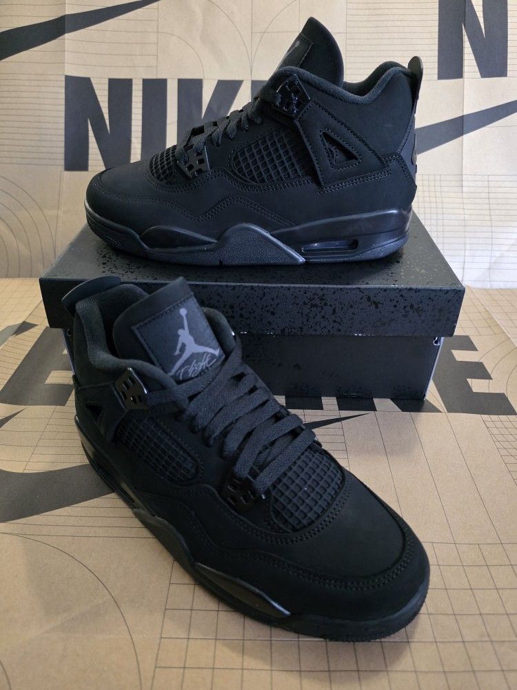 Air Jordan 4 Retro GS Black Cat 2025 Size 7Y/Women's Size 8.5