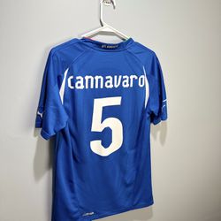 Original Italy Fabio Cannavaro 2010/11 Home Kit Soccer Jersey - Small