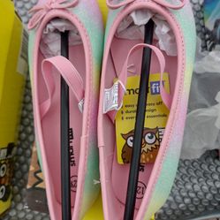 Brand New In Box Kids Rainbow Sparkle Flats