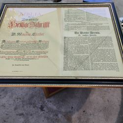 Martin Luther King Bible Original Leaf Dated 1574