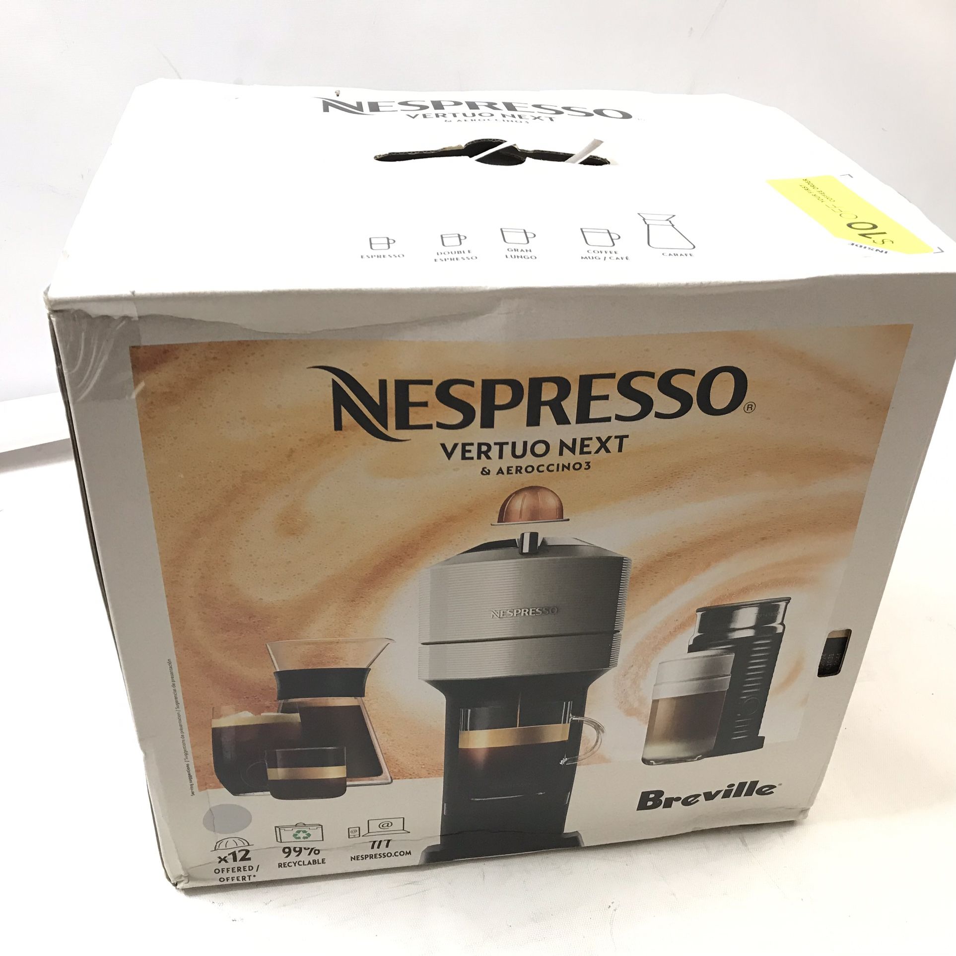 Nespresso BNV550GRY1BUC1 Vertuo Next Coffee and Espresso Machine - Gray New