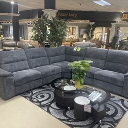 Power Reclining Sectional With Power Headrest